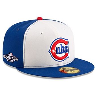Men's New Era White/Royal Chicago Cubs 2026 MLB Postseason Side Patch Alternate 59FIFTY Fitted Hat