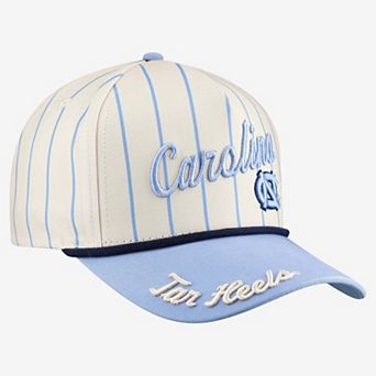 Women's Gameday Social White North Carolina Tar Heels Pinstripe Script Five-Panel Rope Adjustable Hat