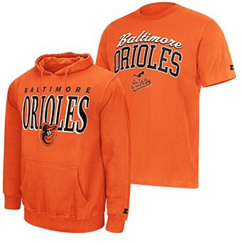 Men's Starter Orange Baltimore Orioles Logo Hoodie & T-Shirt Combo Pack