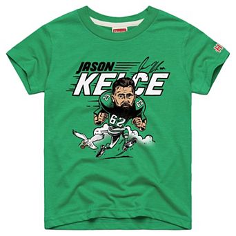 Youth Homage Jason Kelce Philadelphia Eagles Kelly Green Retired Greats T-Shirt