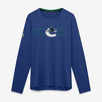 Men's Fanatics Blue Vancouver Canucks Authentic Pro Rink Tech Long Sleeve T-Shirt