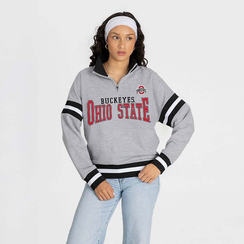 Women's Gameday Couture Gray Ohio State Buckeyes Hold the Line Quarter ...