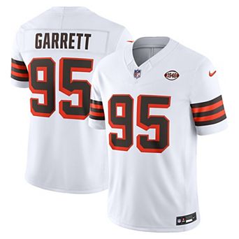 Men's Nike Myles Garrett White Cleveland Browns Alternate Vapor F.U.S.E. Stitched Limited Jersey