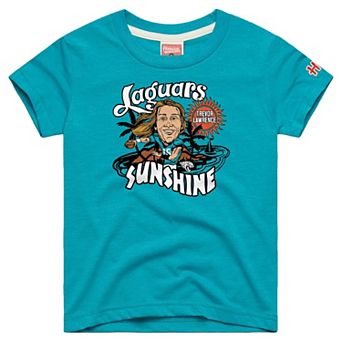 Youth Homage Trevor Lawrence Teal Jacksonville Jaguars Caricature T-Shirt