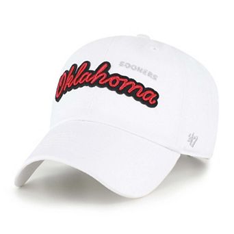 Women's '47 White Oklahoma Sooners Trendy Script Clean Up Adjustable Hat