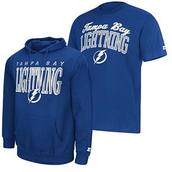 Men's Starter Blue Tampa Bay Lightning Logo Hoodie & T-Shirt Combo Pack