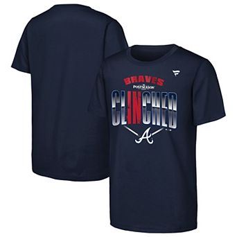 Youth Fanatics Navy Atlanta Braves 2026 MLB Postseason Locker Room T-Shirt