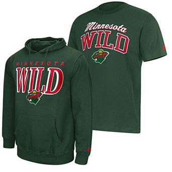 Men's Starter Green Minnesota Wild Logo Hoodie & T-Shirt Combo Pack