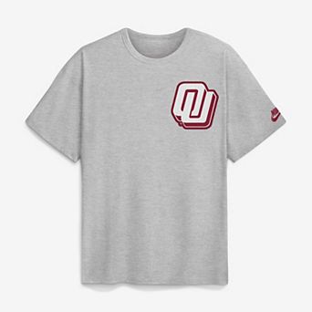 Men's Nike Heather Gray Oklahoma Sooners Legacy Logo Max90 T-Shirt