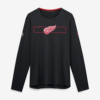 Men's Fanatics Black Detroit Red Wings Authentic Pro Rink Tech Long Sleeve T-Shirt