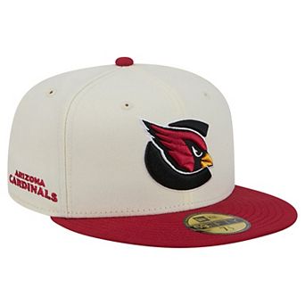 Men's New Era Cream/Cardinal Arizona Cardinals Deceptor 59FIFTY Fitted Hat