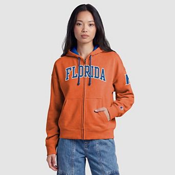 Women's Champion Orange Florida Gators Arch Full-Zip Fleece Hoodie