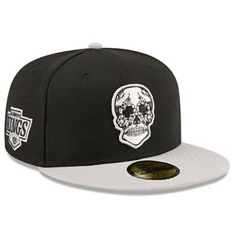 Men's New Era Black/Silver Los Angeles Kings Dia De Los Muertos 59FIFTY Fitted Hat