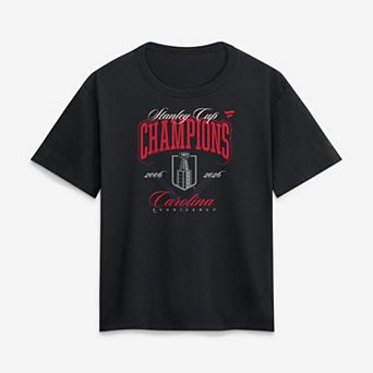 Women's Fanatics Black Carolina Hurricanes Stanley Cup Champions Banner Raising T-Shirt