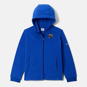 Youth Columbia Royal Kentucky Wildcats Flanker Fleece Full-Zip Hoodie