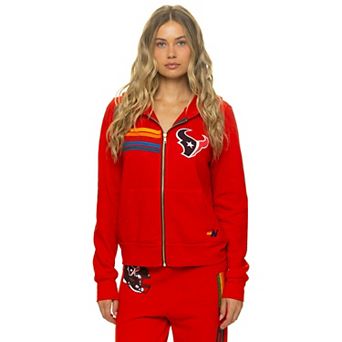 Unisex Aviator Nation Red Houston Texans Tri-Blend Full-Zip Hoodie