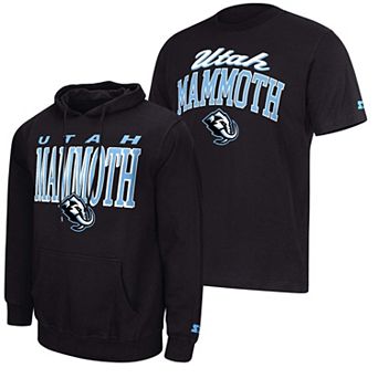Men's Starter Black Utah Mammoth Logo Hoodie & T-Shirt Combo Pack