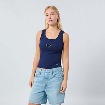 Women's Hype and Vice Navy Penn State Nittany Lions Primary Logo Ribbed Tank Top
