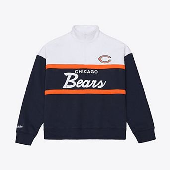 Women's Mitchell & Ness Navy Chicago Bears Head Coach Quarter-Zip Pullover