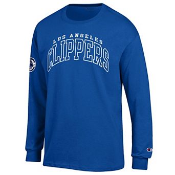 Men's Champion Royal LA Clippers Jersey Long Sleeve T-Shirt