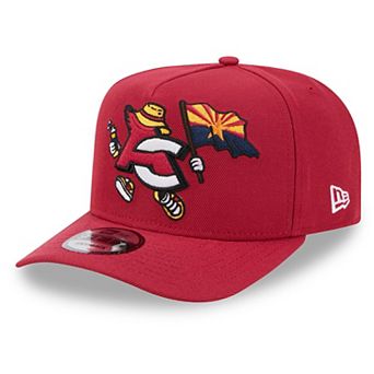 Men's New Era Cardinal Arizona Cardinals Cartoon A-Frame 9FIFTY Snapback