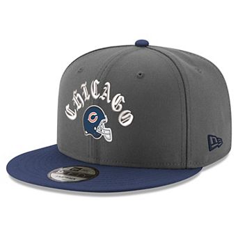 Men's New Era Gray/Navy Chicago Bears Hispanic Heritage Helmet 9FIFTY Snapback Hat