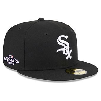 Men's New Era Black Chicago White Sox 2026 MLB Postseason Side Patch 59FIFTY Fitted Hat