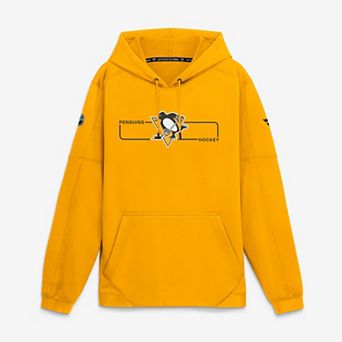Men's Fanatics Gold Pittsburgh Penguins Authentic Pro Rink Fleece Pullover Hoodie