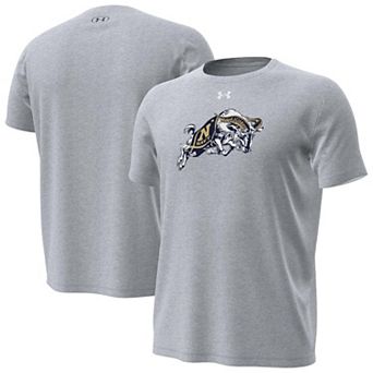 Men's Under Armour Gray Navy Midshipmen Goat Tech Stretch T-Shirt
