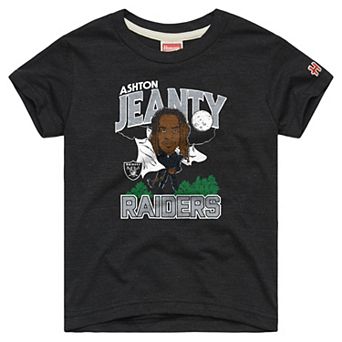 Youth Homage Ashton Jeanty Charcoal Las Vegas Raiders Caricature T-Shirt