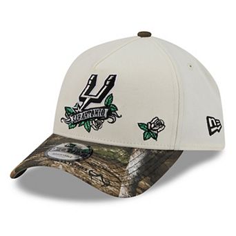 Men's New Era Cream/Camo San Antonio Spurs Rose Banner 9FORTY A-Frame Adjustable Hat