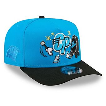 Men's New Era Blue Carolina Panthers Cartoon A-Frame 9FIFTY Snapback