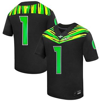 Youth Nike #1 Black Oregon Ducks Origin of Speed Replica Football Jersey