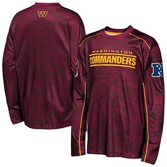 Youth Outerstuff Burgundy Washington Commanders Tailgate Performance Long Sleeve T-Shirt
