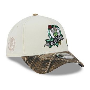Men's New Era Cream/Camo Boston Celtics Rose Banner 9FORTY A-Frame Adjustable Hat