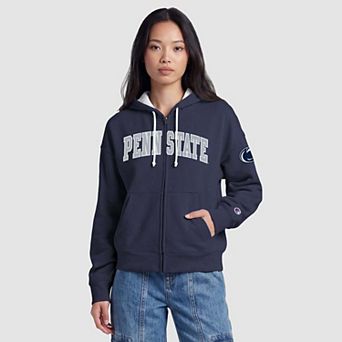 Women's Champion Navy Penn State Nittany Lions Arch Full-Zip Fleece Hoodie