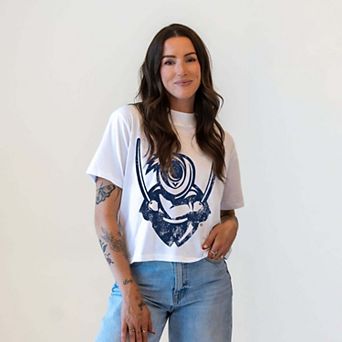 Women's Gameday Social White Virginia Cavaliers Vault Mascot T-Shirt