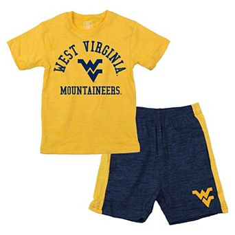 Toddler Wes & Willy Gold West Virginia Mountaineers Cloudy Yarn T-Shirt and Shorts Set