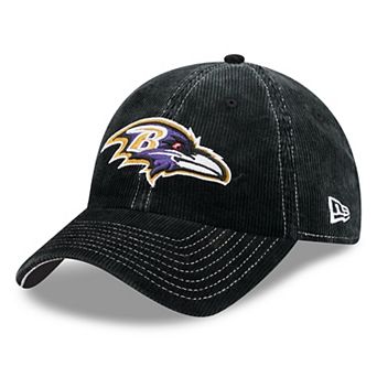 Men's New Era Black Baltimore Ravens Corduroy Casual Classic Adjustable Hat