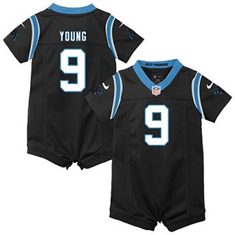 Newborn Nike Bryce Young Black Carolina Panthers Romper Game Jersey