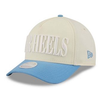 Women's New Era Cream/Carolina Blue North Carolina Tar Heels Tonal A-Frame 9FORTY Adjustable Hat