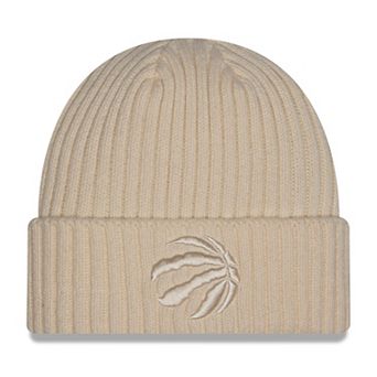 Men's New Era Cream Toronto Raptors Color Pack Cuffed Knit Hat