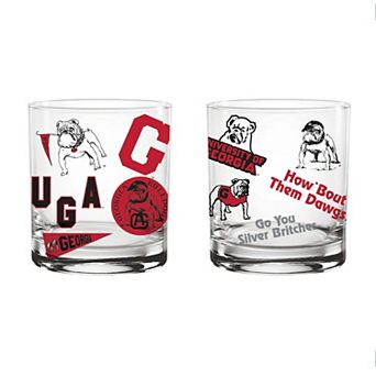 Indigo Falls Georgia Bulldogs Medley Vintage Rocks Glass - Set of 2