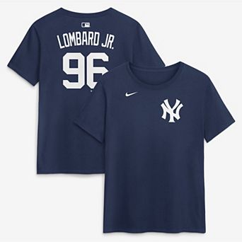 Women's Nike George Lombard Jr. Navy New York Yankees Name & Number T-Shirt
