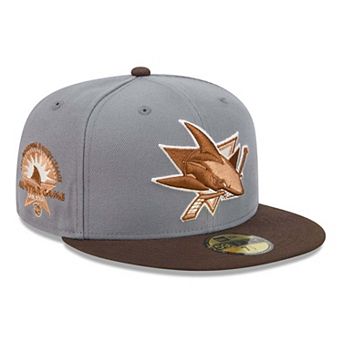 Men's New Era Charcoal/Brown San Jose Sharks Wood Tones 59FIFTY Fitted Hat