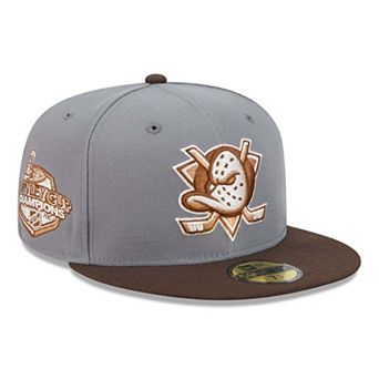 Men's New Era Charcoal/Brown Anaheim Ducks Wood Tones 59FIFTY Fitted Hat