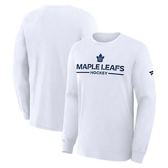 Men's Fanatics White Toronto Maple Leafs Authentic Pro Primary Long Sleeve T-Shirt