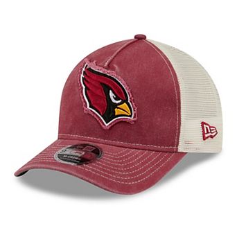 Men's New Era Red Arizona Cardinals Fan 9FORTY A-Frame Trucker Adjustable Hat