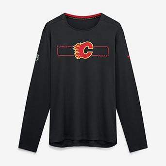 Men's Fanatics Black Calgary Flames Authentic Pro Rink Tech Long Sleeve T-Shirt