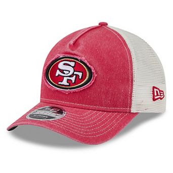 Men's New Era Scarlet San Francisco 49ers Fan 9FORTY A-Frame Trucker Adjustable Hat